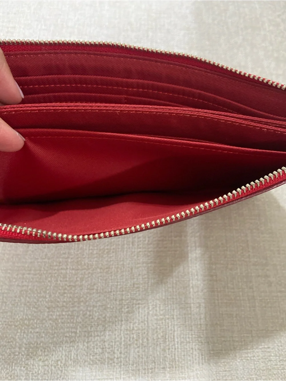 Coach Red Leather Wristlet/Wallet
